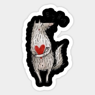 Big Hug - Little Wolf With A Big Heart  RBSTAYCAY Sticker